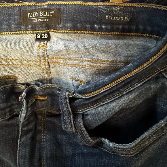 Judy Blue Dark Wash Straight Leg Jeans - Picture 2 of 3